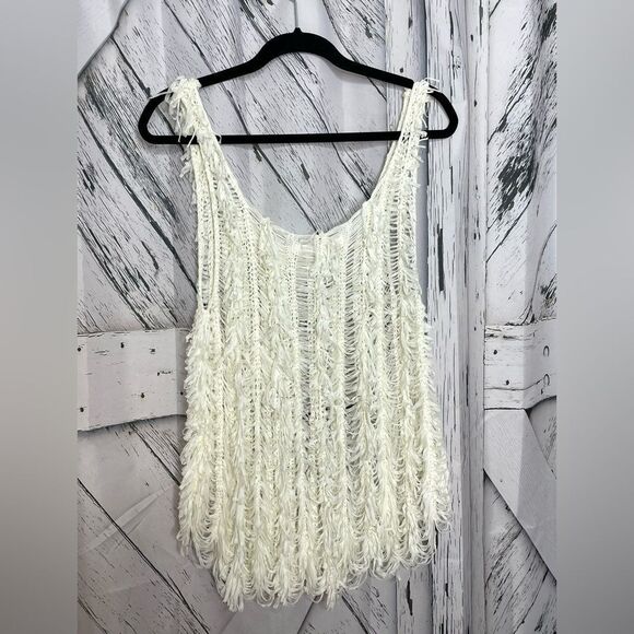 Mags & Pye Shaggy Tank Top Sheer O/S - Picture 2 of 4